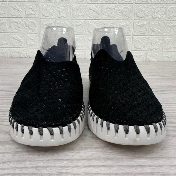 Ilse Jacobsen Hornbaek Tulip 139 Shoes WMNS 38 Black Perforated Slip On Sneakers - Picture 10 of 10